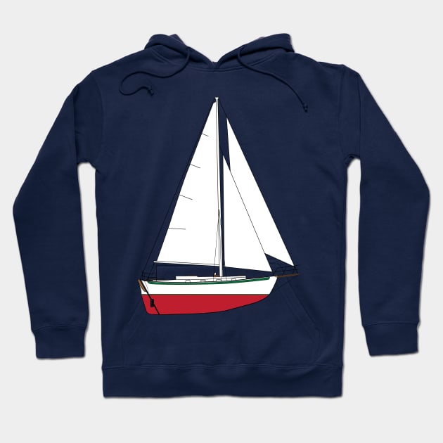 Cape George 36 Cutter Sailboat Hoodie by CHBB